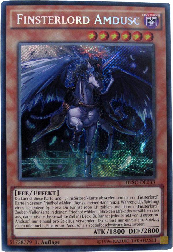 DESO-DE033 Finsterlord Amdusc Secret Rare deutsch