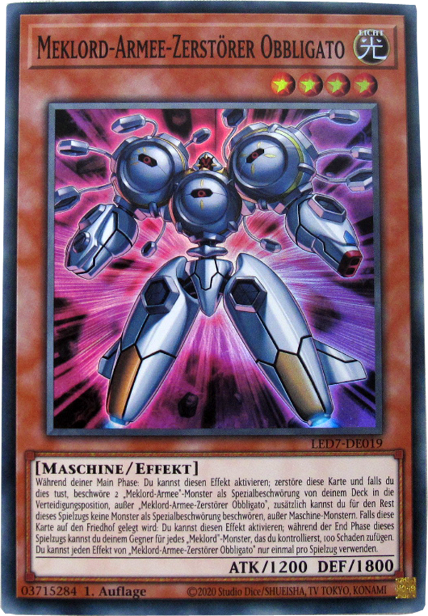 LED7-DE019 Meklord-Armee-Zerstörer Obbligato Super Rare deutsch