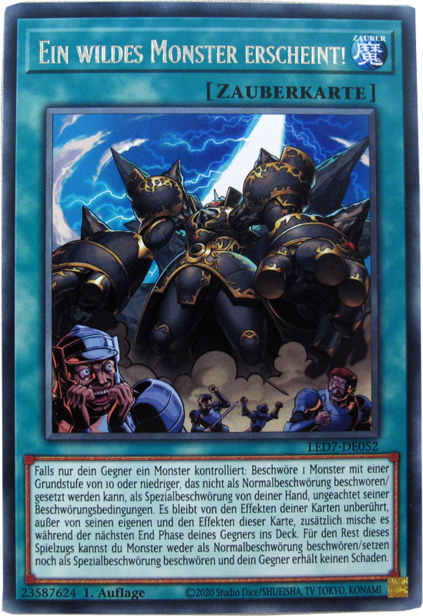 LED7-DE052 Ein wildes Monster erscheint! Rare deutsch