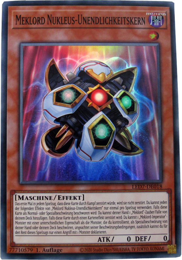 LED7-DE018 Meklord Nukleus-Unendlichkeitskern Super Rare deutsch