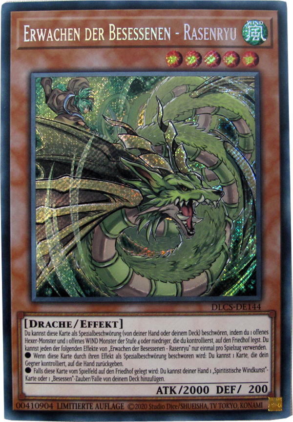 DLCS-DE144 Erwachen des Besessenen - Rasenryu Secret Rare deutsch